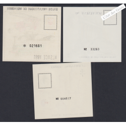 Blocs Souvenir CNEP n°9-n°12-n°13 Salons Philatéliques 1988 à 91 - Neufs** - cote 62 Euros lartdesgents