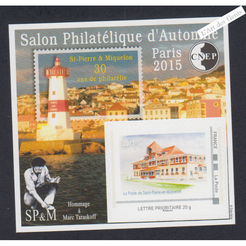 Bloc Souvenir CNEP n°70 - Salon Philatéliques 2015 - Saint Pierre et Miquelon - Neuf** - cote 50 Euros lartdesgents