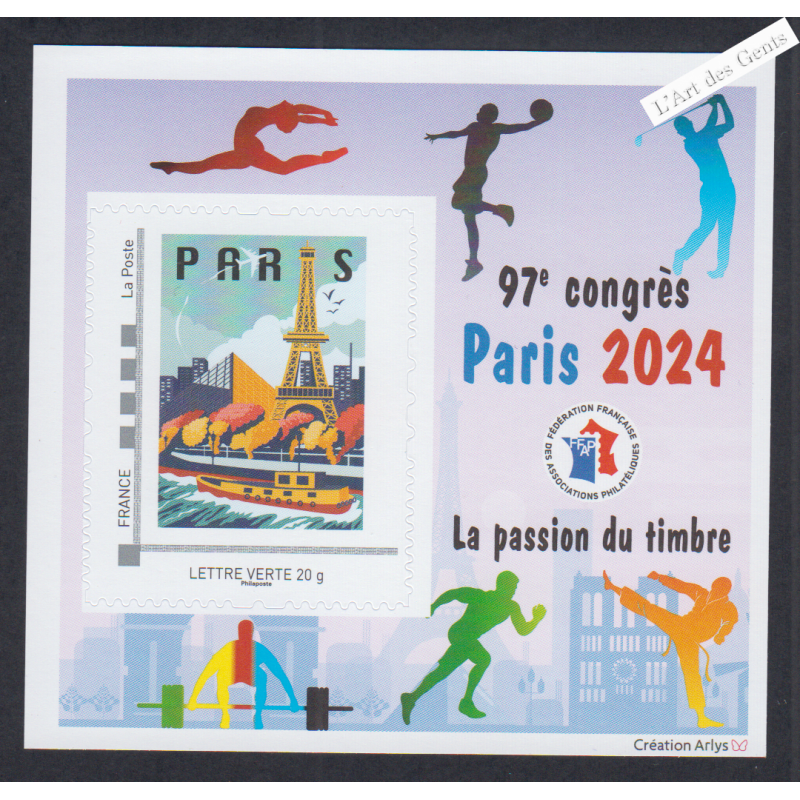 Bloc Souvenir FFAP - 97ème congrès Paris 2024 - Neuf** -  lartdesgents.fr