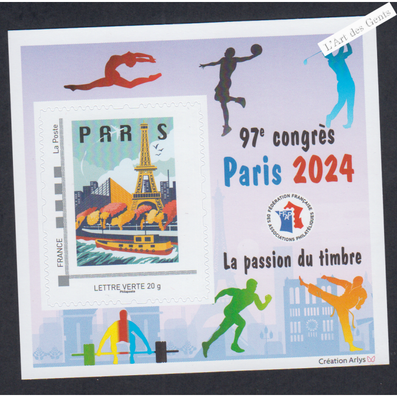 Bloc Souvenir FFAP - 97ème congrès Paris 2024 - Neuf** -  lartdes