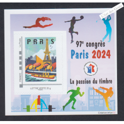 Bloc Souvenir FFAP - 97ème congrès Paris 2024 - Neuf** -  lartdesgents.fr