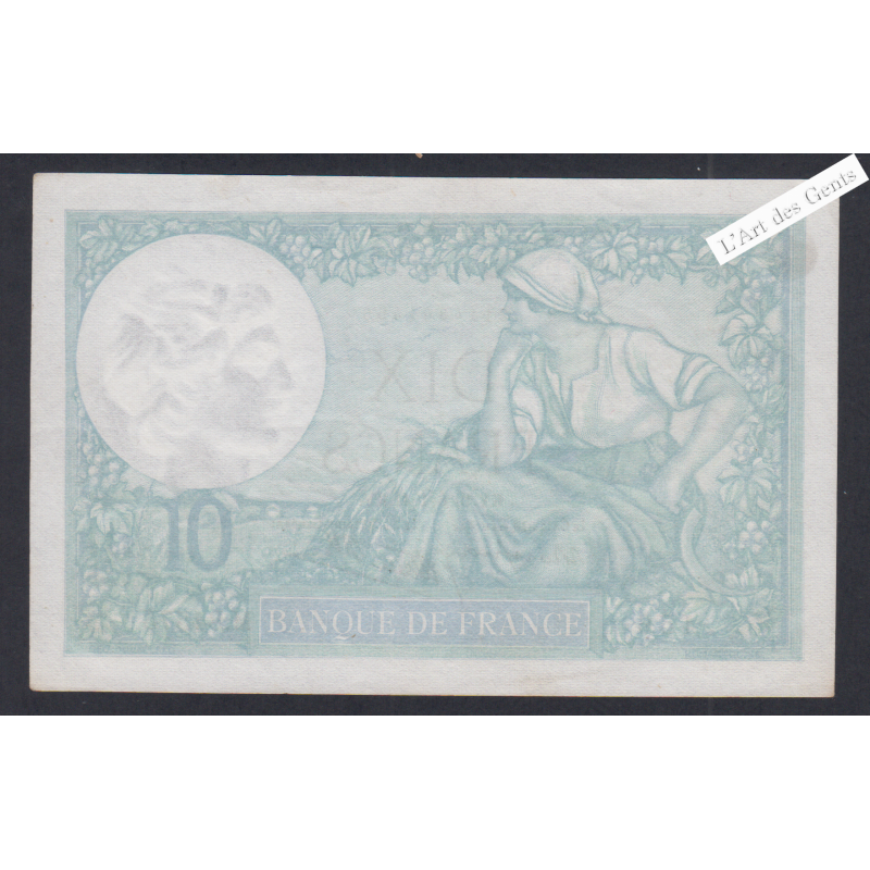 Billet France 10 Francs Minerve 19-06-1941 alphabet M.84575 SUP+ ...