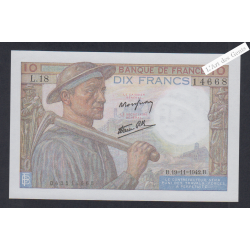 Billet France 10 Francs Mineur 19-11-1942 Neuf Fay 08-5 alp-L.18 14668 lartdesgents