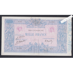 Billet France 1000 Francs Bleu et Rose 12-11-1924 alphabet S.1775 TTB- lartdesgents