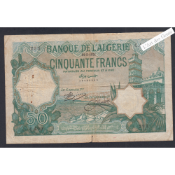 Billet ALGERIE 50 Francs 14-5-1921 n°C.499 293, lartdesgents.fr