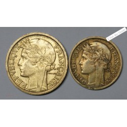 2 Francs 1935 SUP + 1 Franc 1935 TB (1), lartdesgents.fr