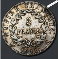 NAPOLEON Ier EMPIRE - 5 Francs 1811 A ESPACÉ TTB, lartdesgents.fr