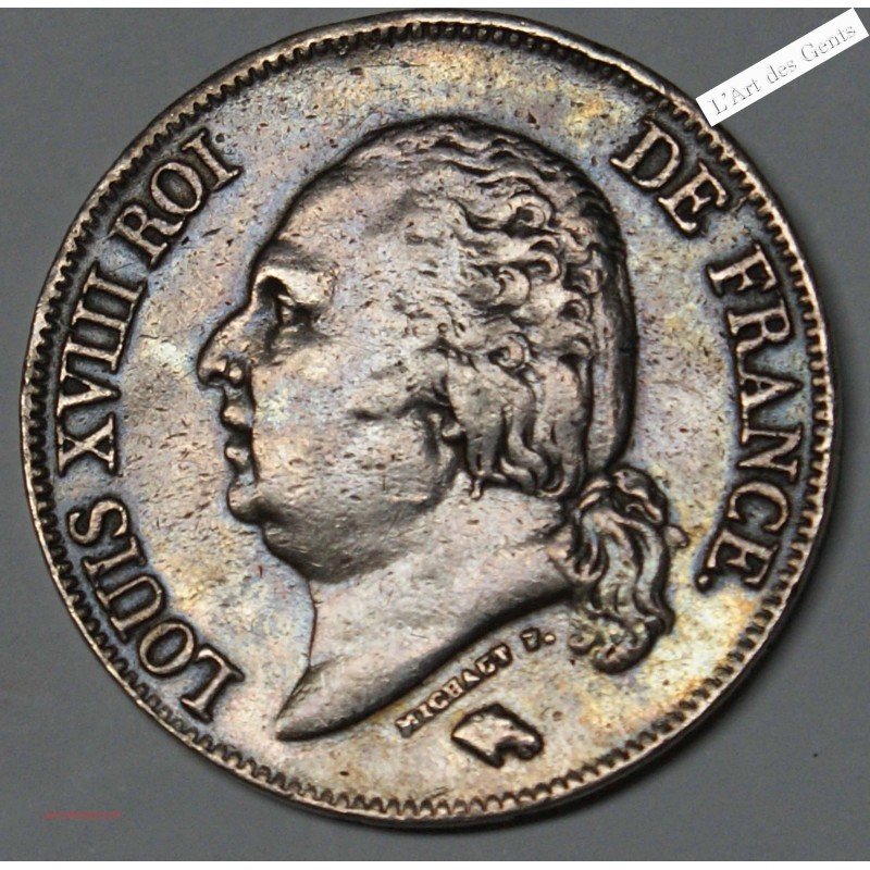 LOUIS XVIII - 5 Francs 1824 L TTB, lartdesgents.fr