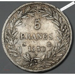 5 Francs 1830 A TRANCHE EN RELIEF TTB, lartdesgents.fr