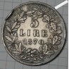 VATICAN PIE IX TYPE 5 LIRE AN XXIV 1870 R,  lartdesgents.fr