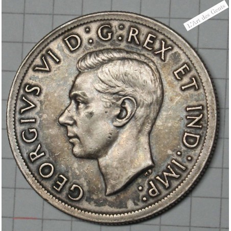 Canada - 1 Dollar 1939 - Parlement à Ottawa - Roi George VI,  lartdesgents.fr