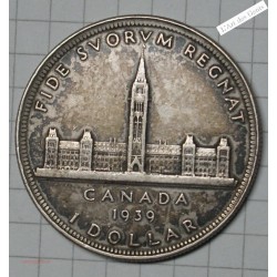 Canada - 1 Dollar 1939 - Parlement à Ottawa - Roi George VI,  lartdesgents.fr