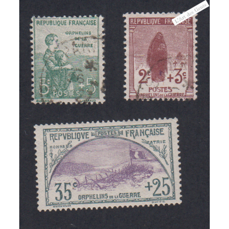 Timbres  n°148-149 et n°152  Orphelins Oblitérés ou neuf* Signés - cote 250 Euros lartdesgents.fr