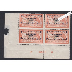 Bloc de 4 Timbres n°257A  neuf**  Signés - cote 6600 Euros lartdesgents.fr