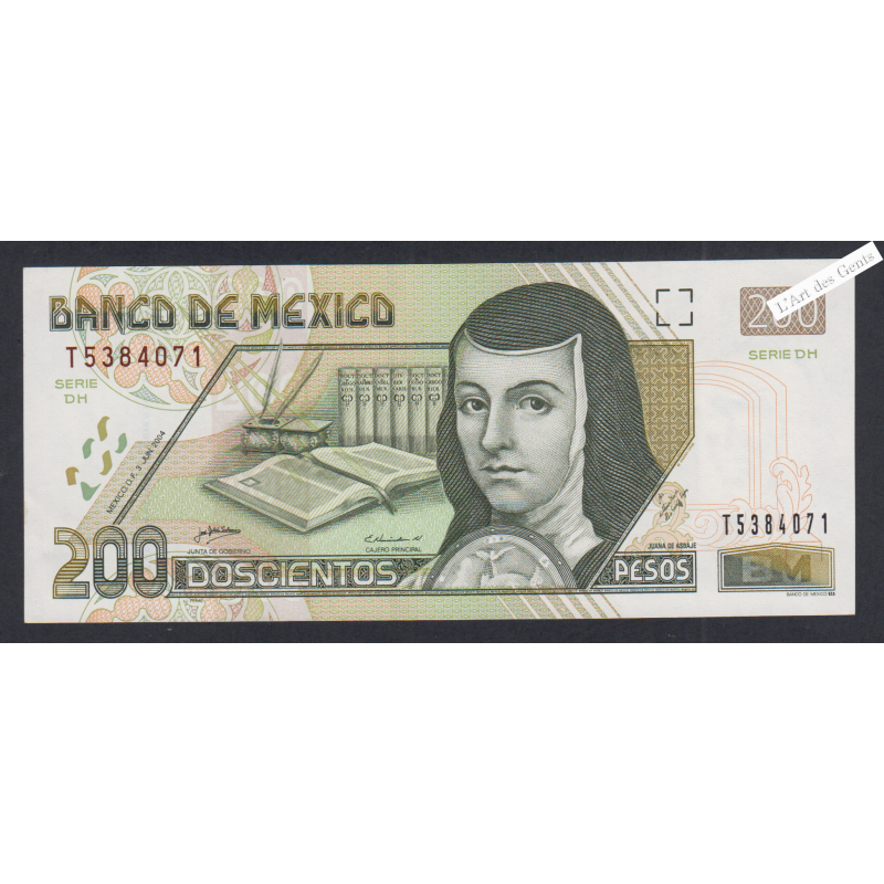 Mexico 200 Pesos 2004 n°T5384071 série DH- Neuf - lartdesgents.fr