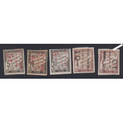 Série 5 Timbres Taxes des Colonnies Françaises Congo - 1884 surchargés   - Neufs  l'artdesgents.fr