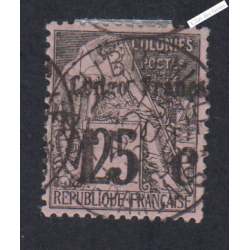 Timbre des Colonies Françaises de 1881 surchargé- Congo - n°4 - oblitéré - cote 90 Euros - l'artdesgents.fr