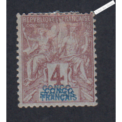 Timbre des Colonies Françaises de 1892 - Congo - n°14a - Neuf - cote 315 Euros - l'artdesgents.fr