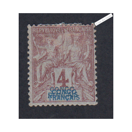 Timbre des Colonies Françaises de 1892 - Congo - n°14a - Neuf - cote 315 Euros - l'artdesgents.fr