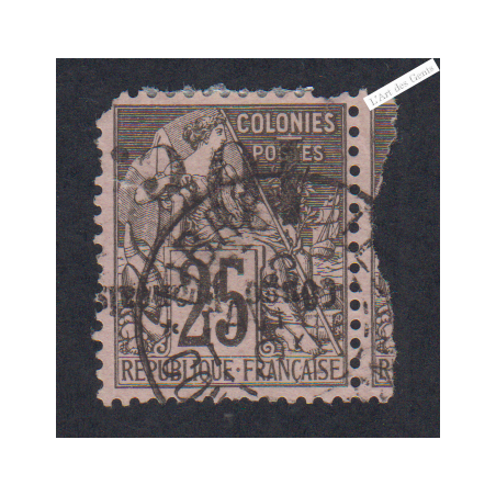 Timbre des Colonies Françaises de 1881 surcharge renversée - Congo - n°5c -  cote 295 Euros - l'artdesgents.fr