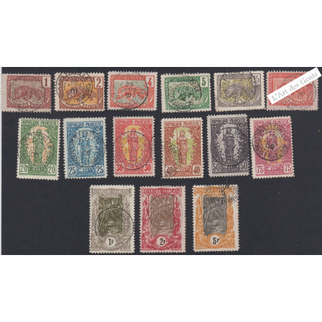 Timbres des Colonies Françaises de 1901-04 - Congo - n°27 à n°41 -  cote 260 Euros - l'artdesgents.fr