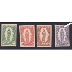 Colonies Françaises 1901-04 - Congo - Non dentelés sans fond n°33-35-36-37 variétés - neufs  - lartdesgents.fr