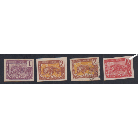 Congo - Non dentelés n°27 - 28 et 31 variété - neufs - lartdesgents.fr