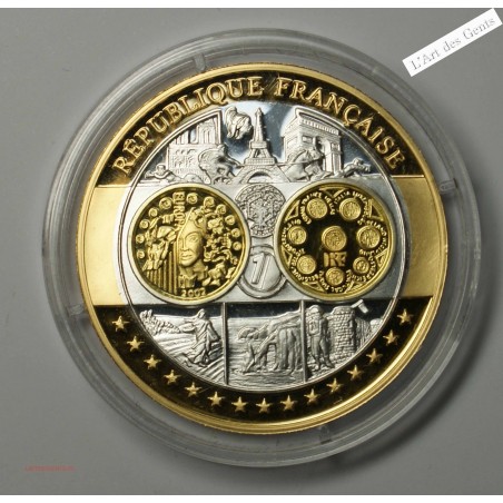 Médaille Europa "REPUBLIQUE FRANCAISE" - Premier hommage à l'Euro argent, lartdesgents.fr