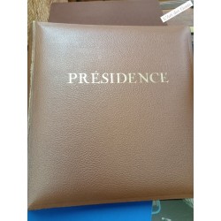 Cérès  "Présidence" Reliure Etui et Feuilles 1966 à 1977 rempli à 80% par Timbres oblitérés,  envoi en France