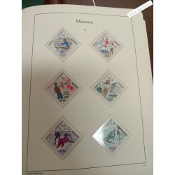 Collection Timbres Neufs Monaco 1974-1998 - 3 Reliures Feuilles leuchtturm -envoi France