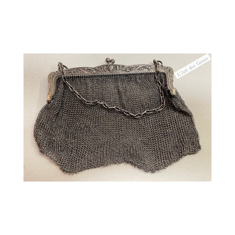 Aumonière, Sac de Bal en argent, lartdesgents.fr