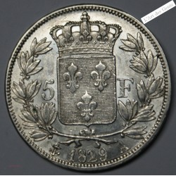 CHARLES X 5 Francs 1829 A TTB , lartdesgents.fr