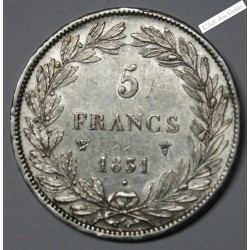 LOUIS PHILIPPE Ier 5 Francs 1831 W TTB+ , lartdesgents.fr