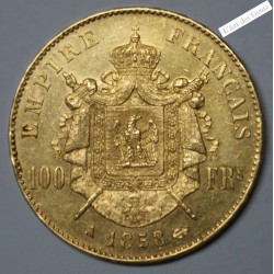 100 Francs or 1858 A Paris Napoléon III , lartdesgents.fr