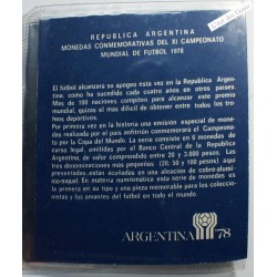 Coffret Argentine Coupe du monde de football 1978, 20, 50, 100 Pesos 1977, lartdesgents.fr