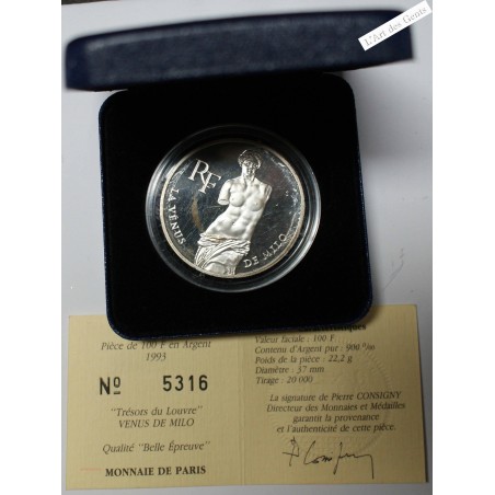 COFFRET MDP, 100 Francs 1993 VENUS, lartdesgents.fr