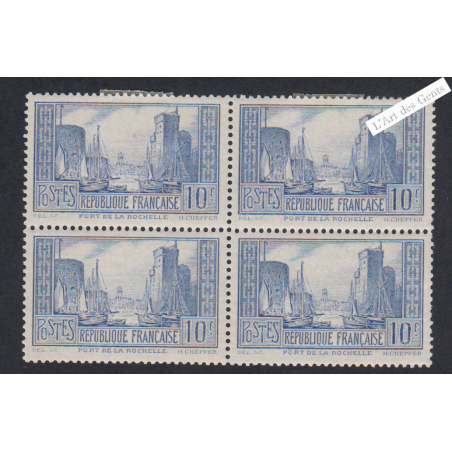 Bloc de 4 Timbres n°261b Type I - neuf - 2 Neufs* Signés Calves - cote 620 Euros lartdesgents.fr