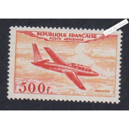 Timbre Poste Aérienne - n°32 - 1954 - Neuf* Signé calves - Cote 110 Euros -lartdesgents