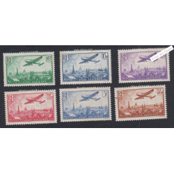 Série Timbres Poste Aérienne -  n°8 à n°13 - 1936 - Neufs* Charnières- Cote 170 Euros - lartdesgents