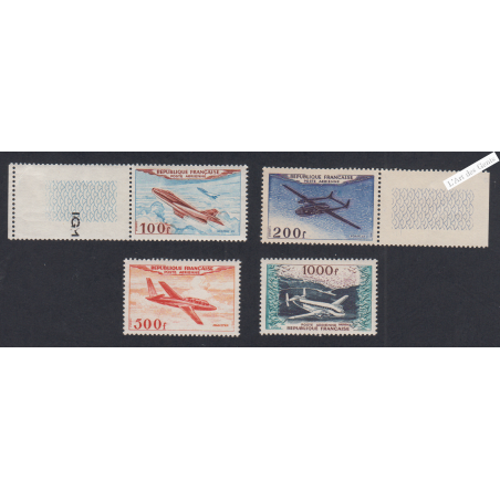 Série timbres poste Aérienne n°30 à n°33 - 1954 - Neufs** - Cote 400 Euros - lartdesgents