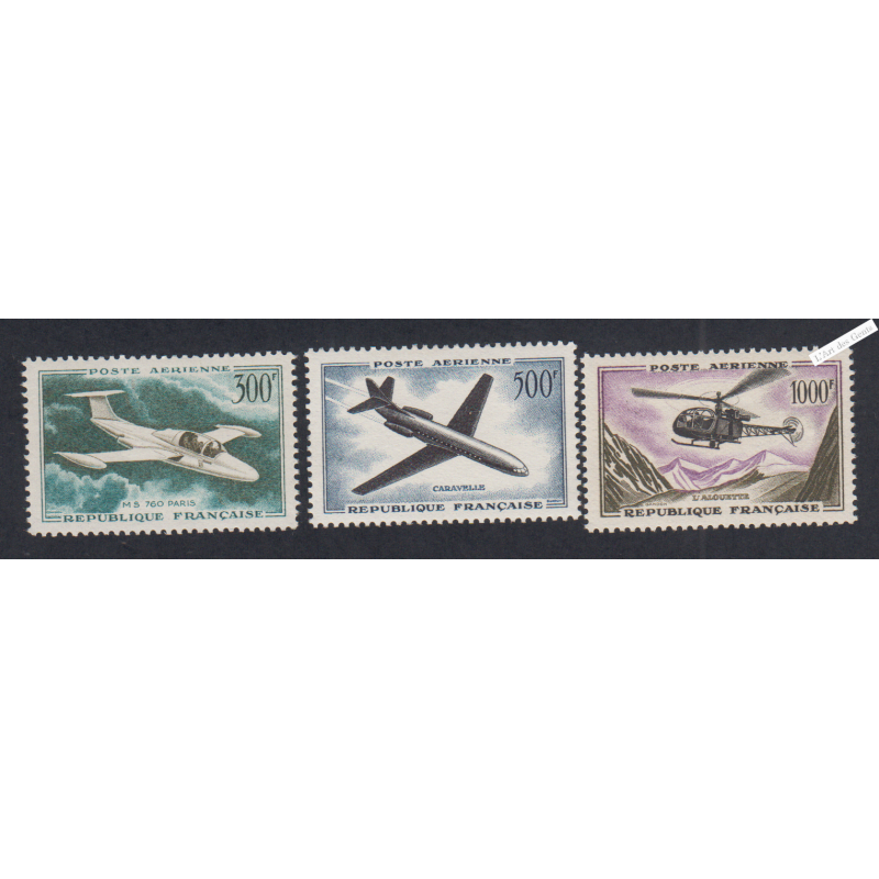 Série Timbres Poste Aérienne n°35 à n°37- Neufs** cote 110 euros, lartdesgents