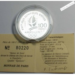 BE lot de 100 Francs 1992 Albertville, lartdesgents.fr