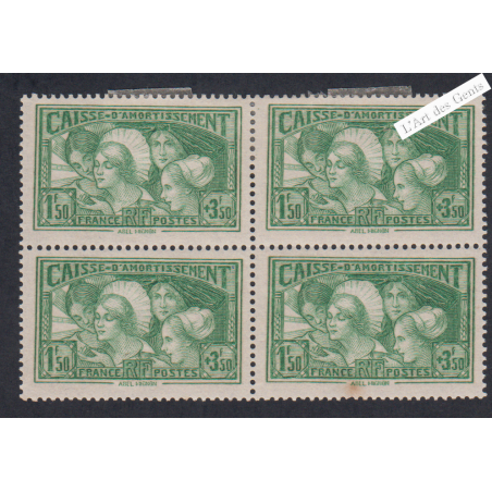 Bloc de 4 Timbres n°269 Provinces neufs* - 1 signé neuf** - cote 890 Euros lartdesgents.fr