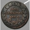 lot de 5 centimes DUPRE an  5 A, AA, BB, I, D, R, W et rare An 5/6BB