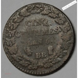 lot de 5 centimes DUPRE an  5 A, AA, BB, I, D, R, W et rare An 5/6BB