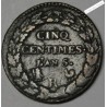 lot de 5 centimes DUPRE an  5 A, AA, BB, I, D, R, W et rare An 5/6BB
