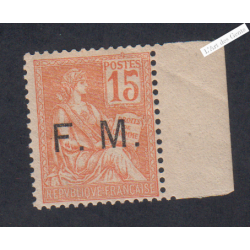 Timbre Franchise Militaire - n°1- 1901-04 - Neuf* Signé cote 85 Euros lartdesgents