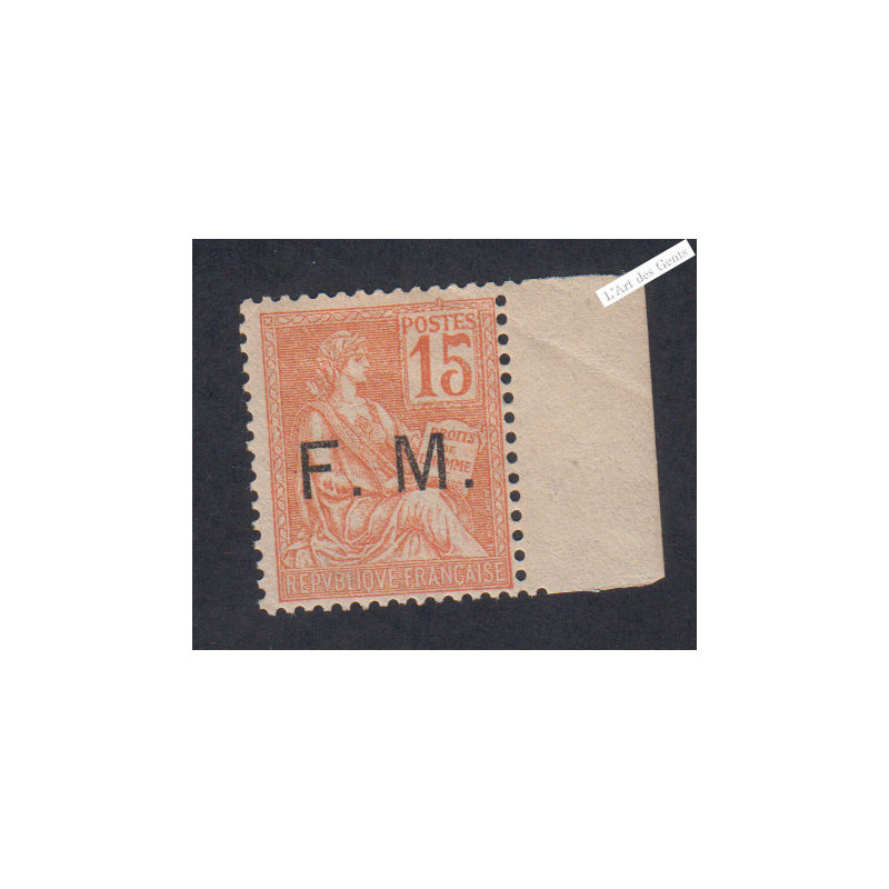 Timbre Franchise Militaire - n°1- 1901-04 - Neuf* Signé cote 85 Euros lartdesgents