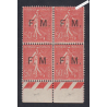 Bloc de 4 Timbres Franchise Militaire - n°6-6a-6b - 1929 - Neuf** Signés cote 184 Euros lartdesgents