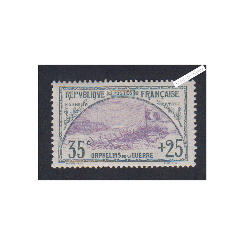 Timbre  n°152 Orphelin - Neuf*  - cote 220 Euros, lartdesgents.fr